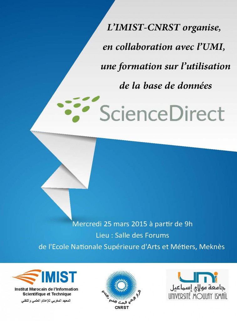 IMIST2015 Affiche Formation Elsevier UMyI