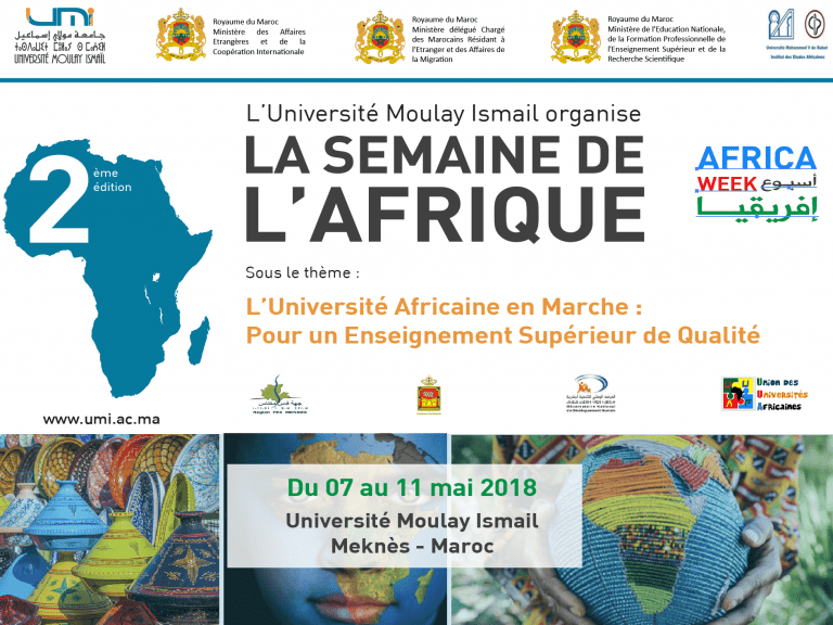 Lire la suite à propos de l’article La Semaine de l’Afrique du 07 au 11 mai 2018 à Meknès