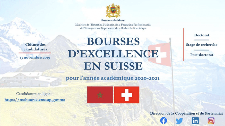 Lire la suite à propos de l’article Bourses d’excellence en Suisse pour l’année académique 2020-2021