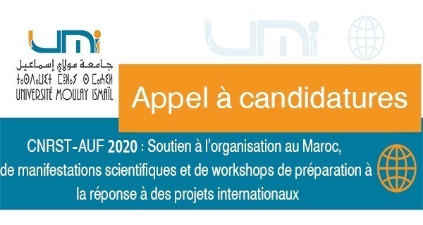Lire la suite à propos de l’article Appel à candidatures CNRST-AUF 2020 : Soutien à l’organisation au Maroc, de manifestations scientifiques et de workshops de préparation à la réponse à des projets internationaux