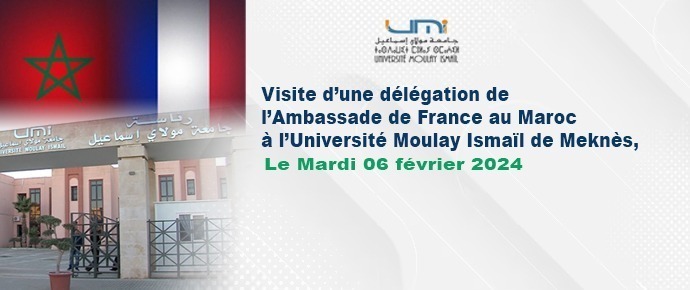Lire la suite à propos de l’article Visite d’une délégation de l’Ambassade de France au Maroc à l’Université Moulay Ismaïl de Meknès, le mardi 06 février 2024