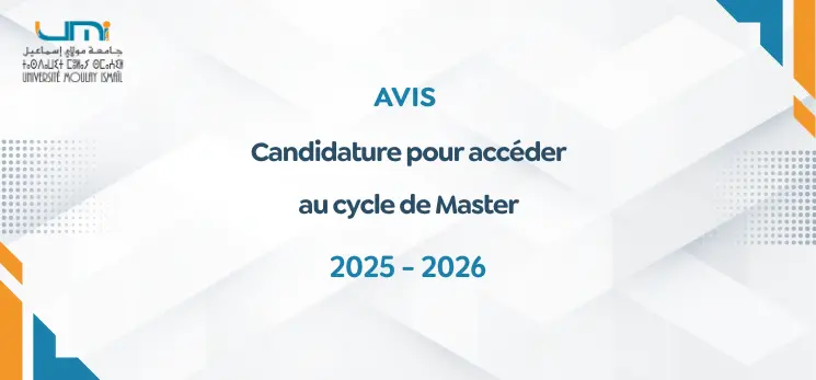 Lire la suite à propos de l’article AVIS Candidature pour accéder au cycle de Master