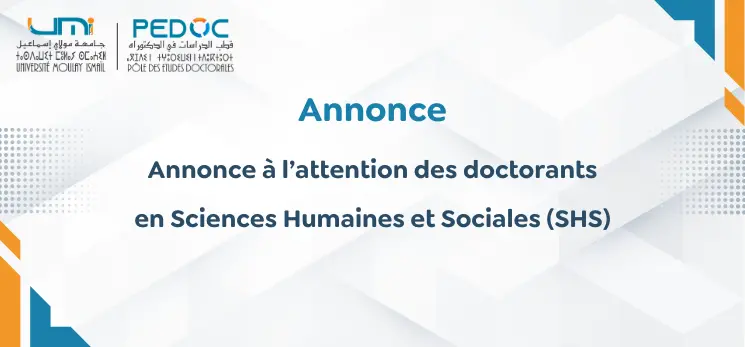 Lire la suite à propos de l’article Annonce à l’attention des doctorants en Sciences Humaines et Sociales (SHS)